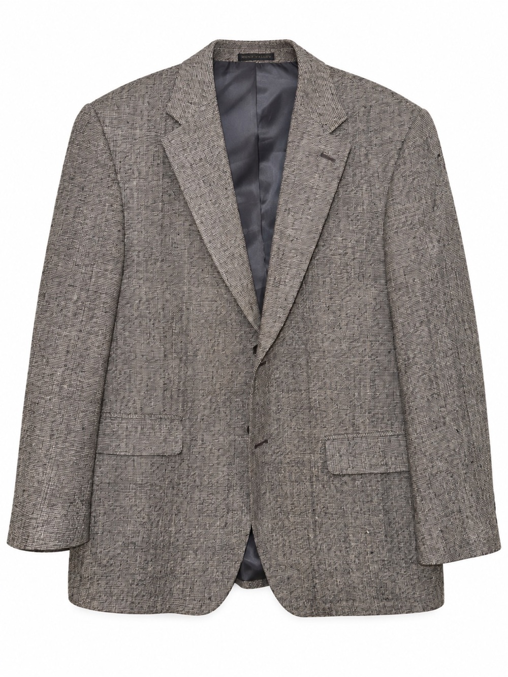 Hunt Valley Men’s 100% Silk Blazer 42R Gray Textured Two Button Sport Coat
